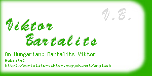 viktor bartalits business card